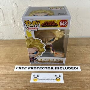 All Might Weakened Glow Funko Pop #648 BoxLunch My Hero Academia Anime NEAR MINT